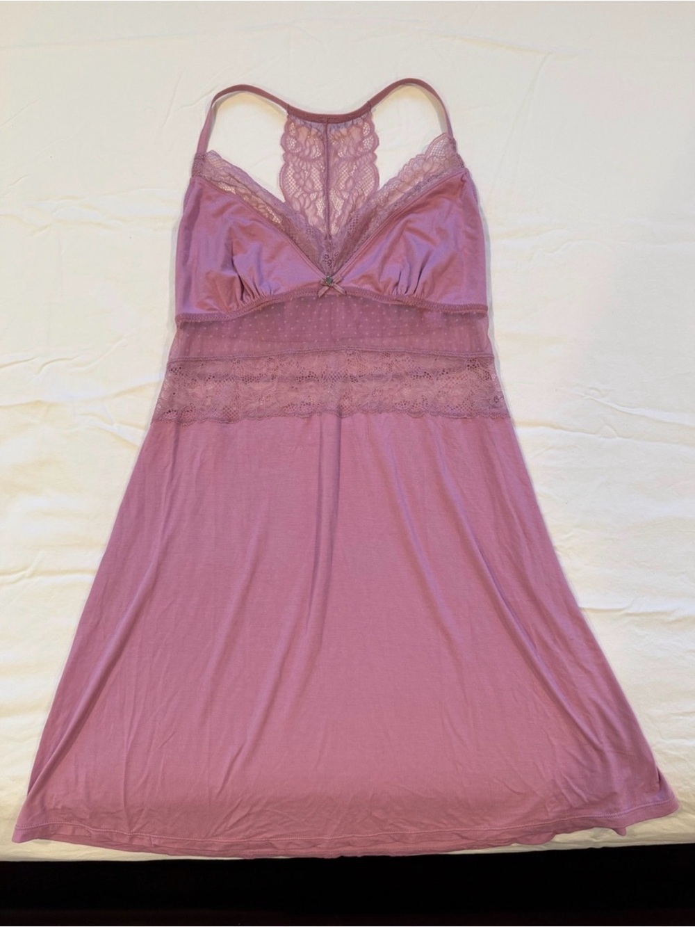 Adore Me Lace-Back Chemise in Mauve